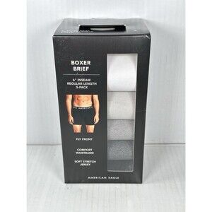 Size Small Mens American Eagle 6" Inch Classic Boxer Brief 5-Pack AEO Underwear